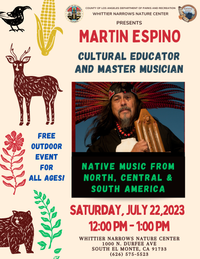 12pm performance by MARTIN ESPINO “Native American music“