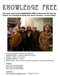 FREE 630-930pm KNOWLEDGE FREE "World Psychedelic Chill Jazz Group"