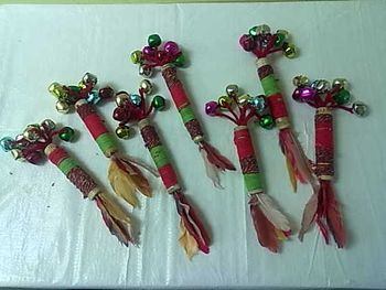 RATTLES PROJECT - for preschooler/kinder class...we needed something for the Decemeber Holiday season and so, I thouht of an indigenous twist to the sleigh bells, haha! My original idea...don't copy, at least ask,,
