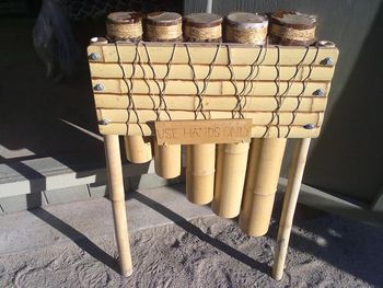TUUVA - Bamboo Tube Drum, built for San Diego Botanic Gardens 2009
