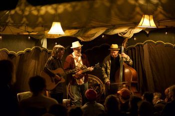 Kristin Allen-Zito, Louis Ledford & Aaron Harmonson in the Midnight Serenade Tent