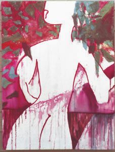 Nude with leaves acrylic, tissue paper $3800
