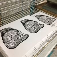 Woodcut Print 12"x18" (Signed and Numbered) in a sleeve