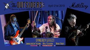 Outsiders Improvised & Creative Music Festival Presents: Synergy Effect: Jamaaladeen Tacuma, Will Calhoun (of Living Colour), Marc Ribot These three need no introductions a first time meeting of 3 powerhouse improvisers sharing the stage for the first time together. Tacuma has collaborated with both in separate configurations and understands the Synergy that take effect when the three take the stage together. This will be a monumental event.

Akeem's Razor ft. Matthew Stewart (trumpet- Streetlight Manifesto) warms the stage

Sun, April 21, 2019 Doors: 6:00 pm / Show: 7:00 pm $16 Advance / $20 Day of Show