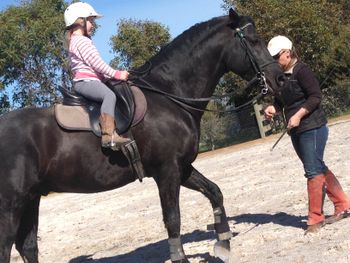 Tess 6yrs old Riding Watching Royalty
