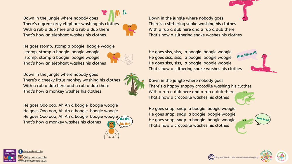 Down in the Jungle lyrics print out