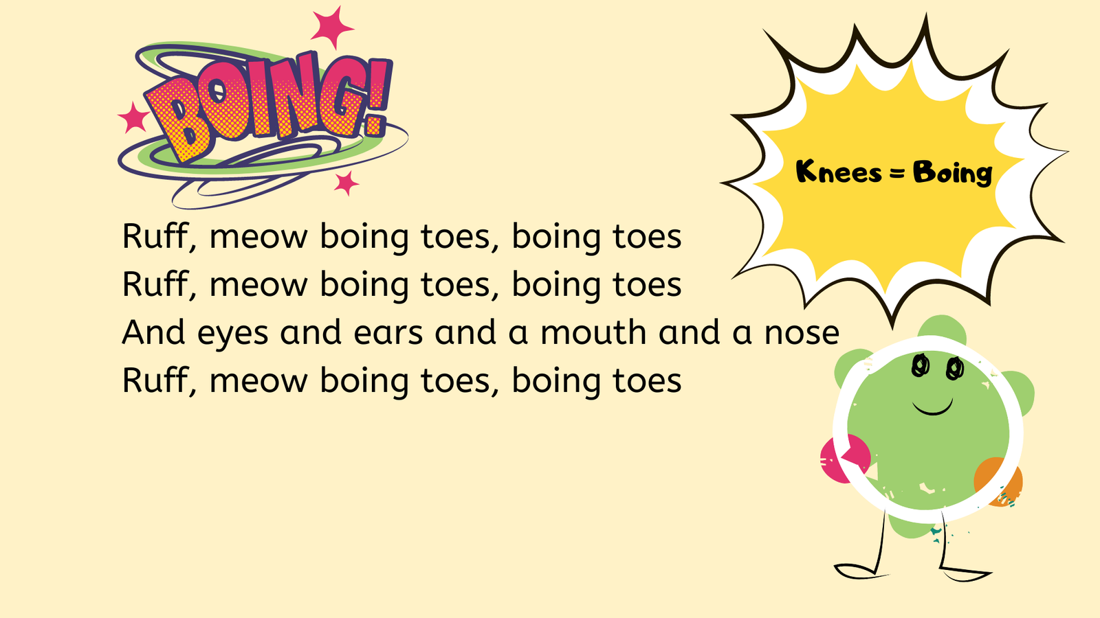 Head Shoulders Knees and Toes