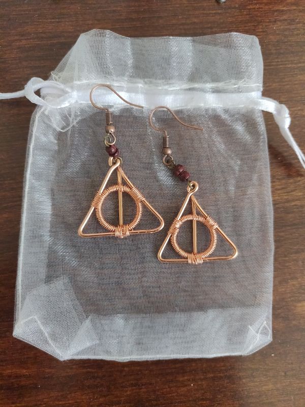 Harry potter deathly hot sale hallows earrings