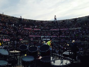 At the Colosseum in Nimes France, we are ready to rock!
