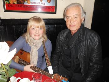 Rosie Frater-Taylor (Steve's Daughter) with legend JIMMY PAGE
