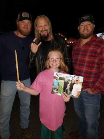 We had the pleasure of being the first band this young lady has ever seen.
