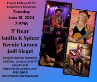 PROJECT BARLEY PRO SONGWRITER SHOWCASE - BERNIE LARSON, T BEAR, AMILIA K SPICER, JODI SIEGEL