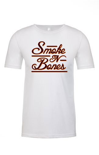 Men's Tri-Blend Smoke N Bones Tee - White