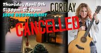 CANCELLED: CORDAY at Jade on the Water