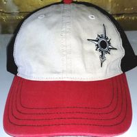 RED, BLACK & CREAM TRI-COLOR COMPASS 