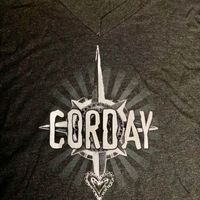 Women's Corday Compass V Neck T-Shirt - Vintage Black/Grey