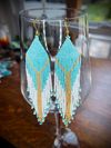Triangle Dangle - Teal and Gold