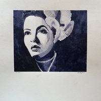 Billie Holiday - 12 x 12 Matted Print