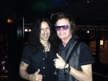 Rob with the legendary Glenn Hughes of Deep Purple and California Breed.
