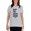 Women's short sleeve t-shirt KEEP THE MUSIC GOING