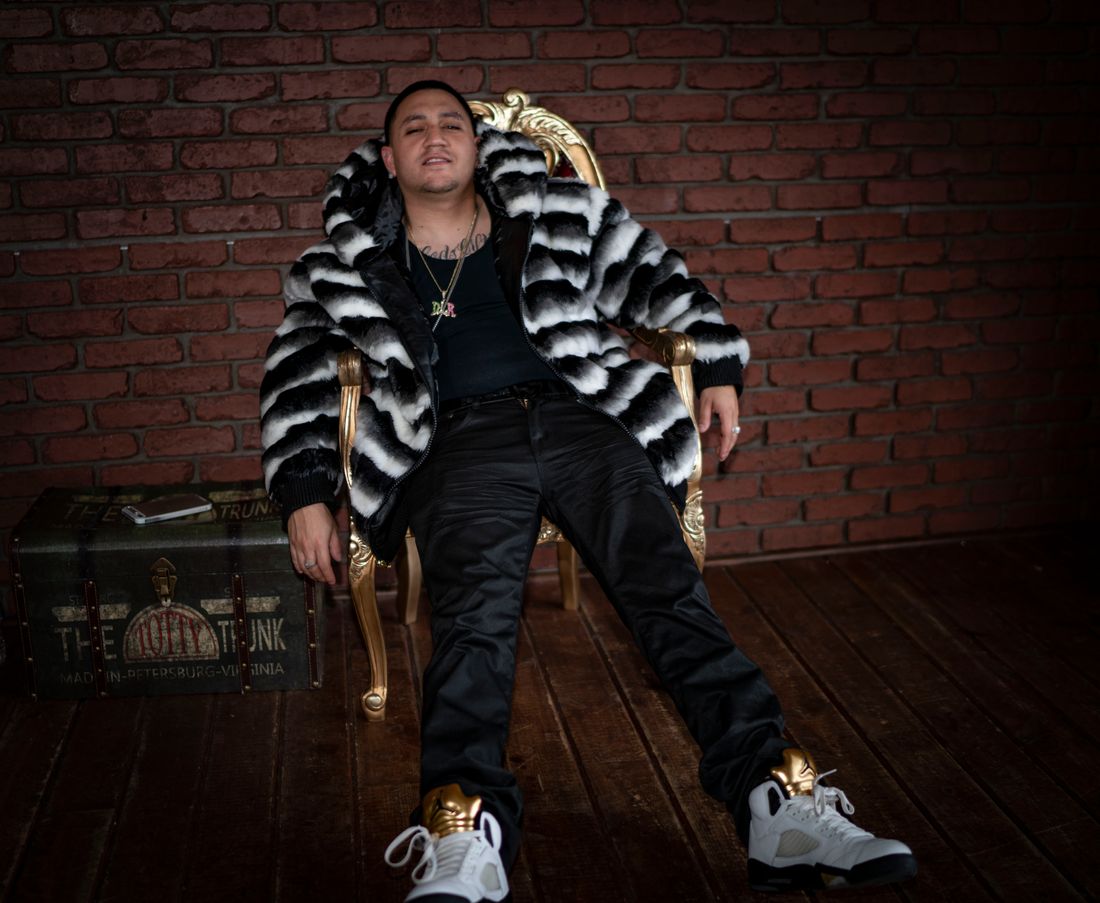 French Montana Mink Stroller Chinchilla Fur Collar