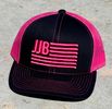 Pink JJB Flag on Pink and Black SnapBack Hat