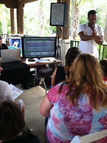 Teaching recording at the St. Augustine Children's Festival. June 2014
