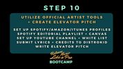 STEP 10 | UTILIZE OFFICIAL ARTIST TOOLS  + CREATE ELEVATOR PITCH (+ BONUS SPOTIFY PLAYLIST/CANVAS VIDEO)