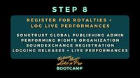 STEP 8 | REGISTER FOR ROYALTIES + LOG LIVE PERFORMANCES