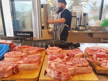 The Bearded Canadian and a sea of ribeye - stirring stuff!
