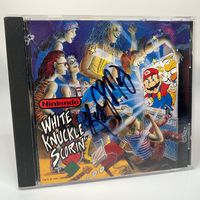 *NEW ITEM* JELLYFISH - CD of Nintendo "White Knuckle Scorin" Autographed by Roger! (Open/Missing Shrinkwrap & Hole Drilled Through Front/Back)