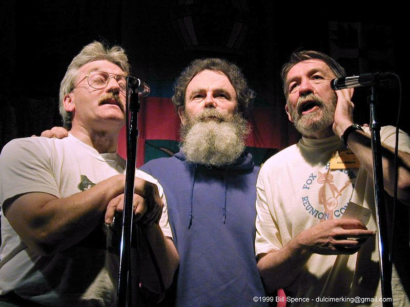With Tony Barrand and Michael Cooney, Old Songs Festival 1999 - photo by Bill Spence
