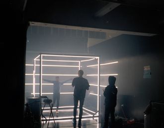 FITCH MEANS ON THE SET OF BLIND MIDNIGHT     