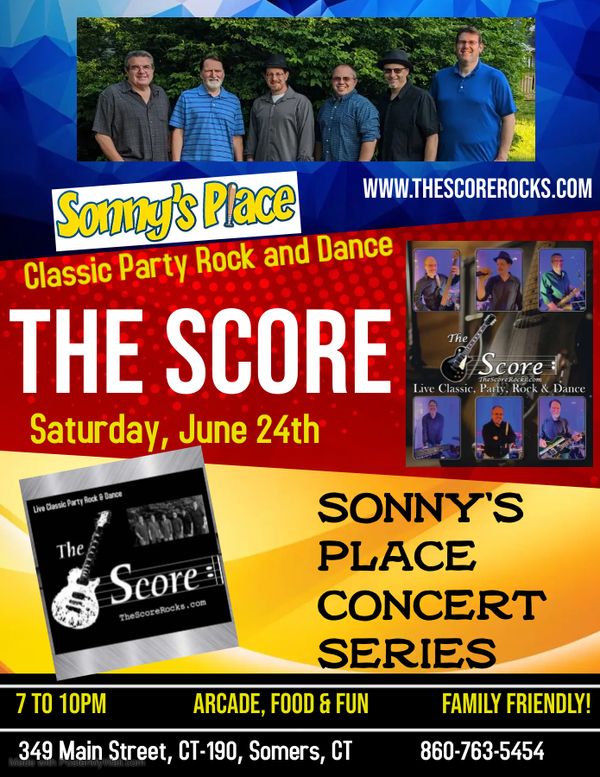The Score is  back at the entertainment mecca of CT, Sonny's Place!  No Cover, All ages fun!