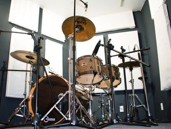 Closed Mic Drum Kit in Drum Room Booth
