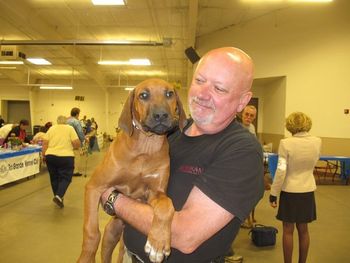 Mike, from Parker, CO, with Raj, his Ra/emeral puppy.
