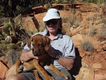 Jeff and Adia sharing a peaceful moment in Sodona, AZ - 2012
