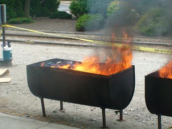 Proper disposal of the flag by burning, after cutting into strips.
