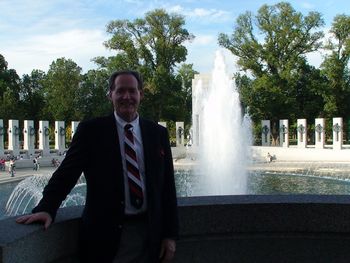 Each of the 50 states surrounding the fountain at the magnificent World War II Memorial. A beautiful and overdue tribute to the brave men and women who served. As Tom Brokaw named them- "Our Greatest Generation."
