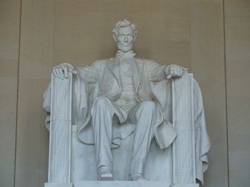 You truly have to see this in person to appreciate the magnitude of it-Abraham Lincoln, our 16th president in the Lincoln Memorial.
