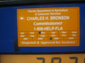 Charles Bronson checks the gas pumps in gainesville
