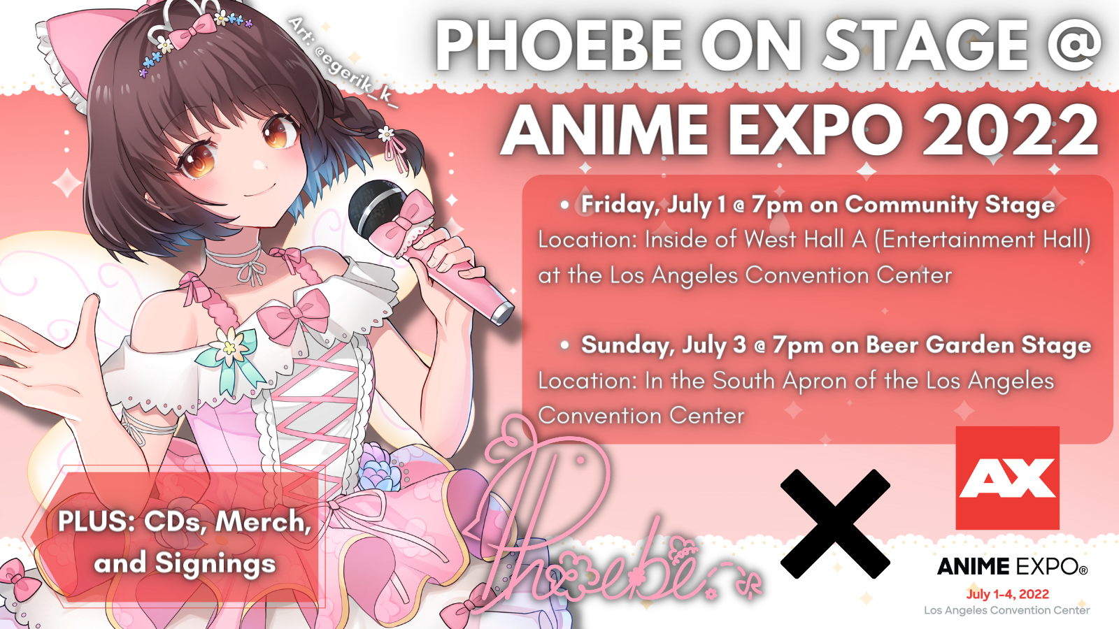 Phoebe Anime Expo 2022 Beer Garden Stage Los Angeles Convention
