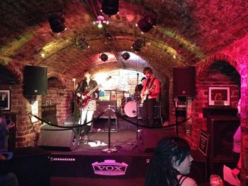 Kelly's Heels on stage at the legendary Cavern Club, May 2012
