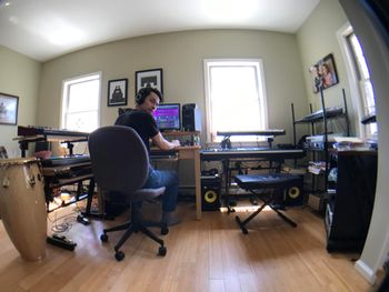Chris working in his studio
