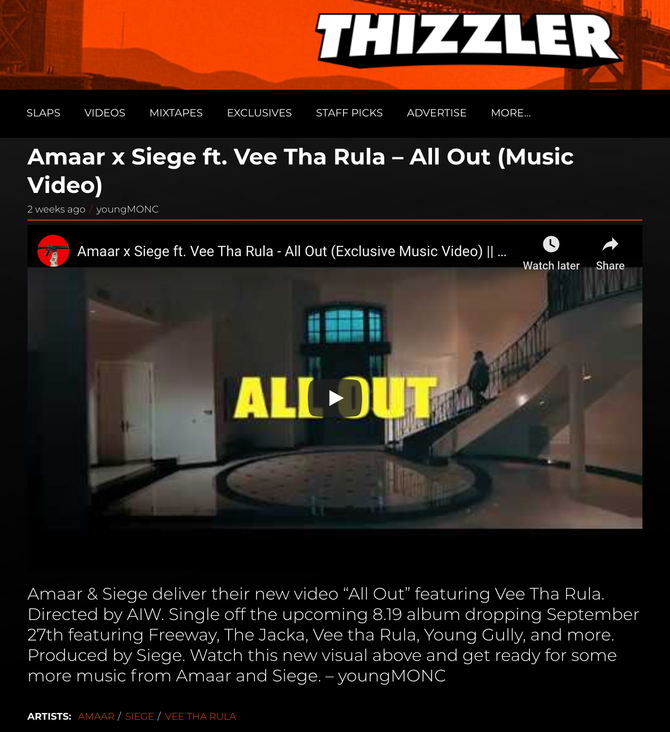 Thizzler | Amaar X Siege