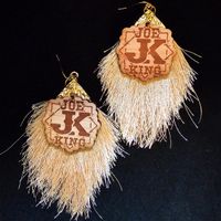 Joe King Feather Earrings (pair) - KB009