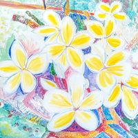 Plumeria Tango - 8 x 10 Eco-Art Print by Paula Gilbert