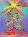 Christmas Tree - 8 x 10 Eco-Art Print by Paula Gilbert