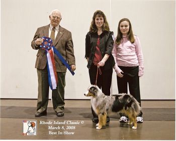 Trainer Missy Kielbasa, daughter Tessa, Best in Show Providence Rhode Island 2008
