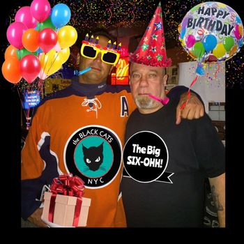 BLACK CATS NYC Andrew Giordano with our pal Kipp Elbaum
